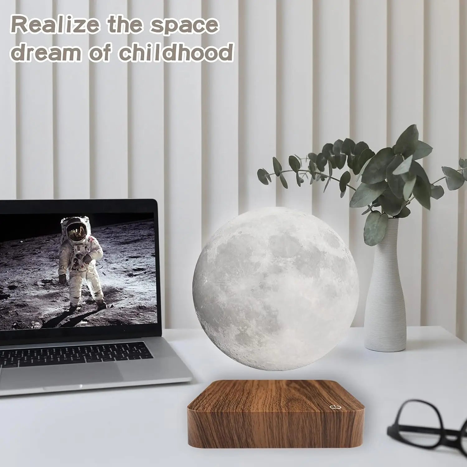 Lampe Lune Lévitante Magnétique 3D – Veilleuse LED Flottante | Glow