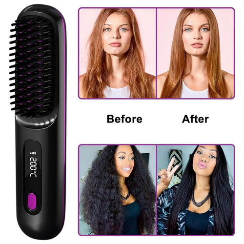 Brosse Lissante Portable Sans Fil - Glow
