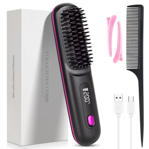 Brosse Lissante Portable Sans Fil - Glow