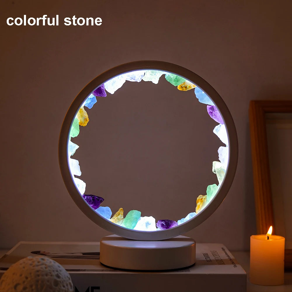 Lampe Cristal Naturel Rechargeable — Quartz & Améthyste