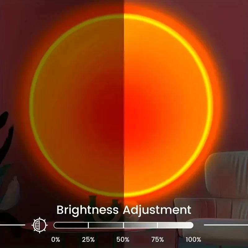 Projecteur Coucher de Soleil LED — 16 Couleurs, Télécommande Incluse