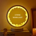 Lampe Cristal Naturel Rechargeable — Quartz & Améthyste