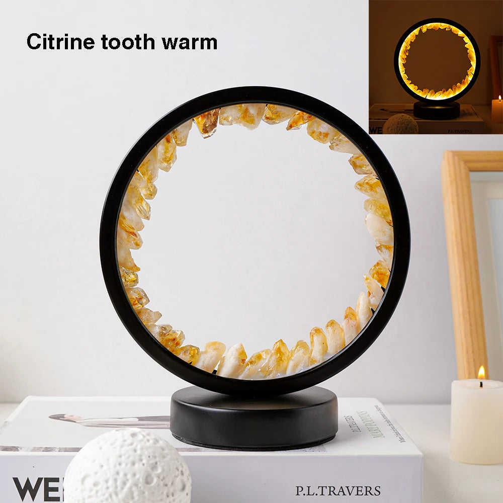 Lampe Cristal Naturel Rechargeable — Quartz & Améthyste