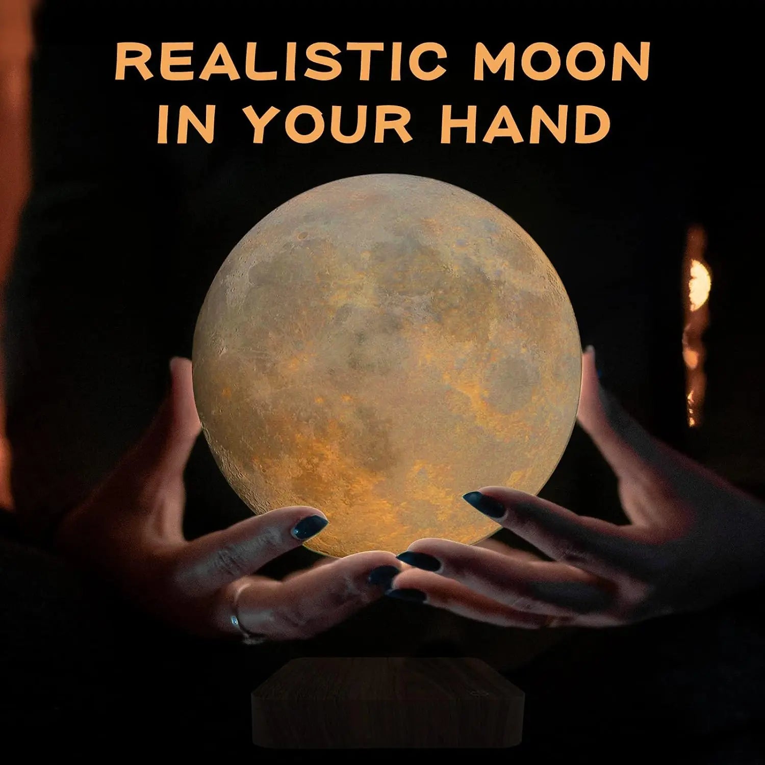 Lampe Lune Lévitante Magnétique 3D – Veilleuse LED Flottante | Glow