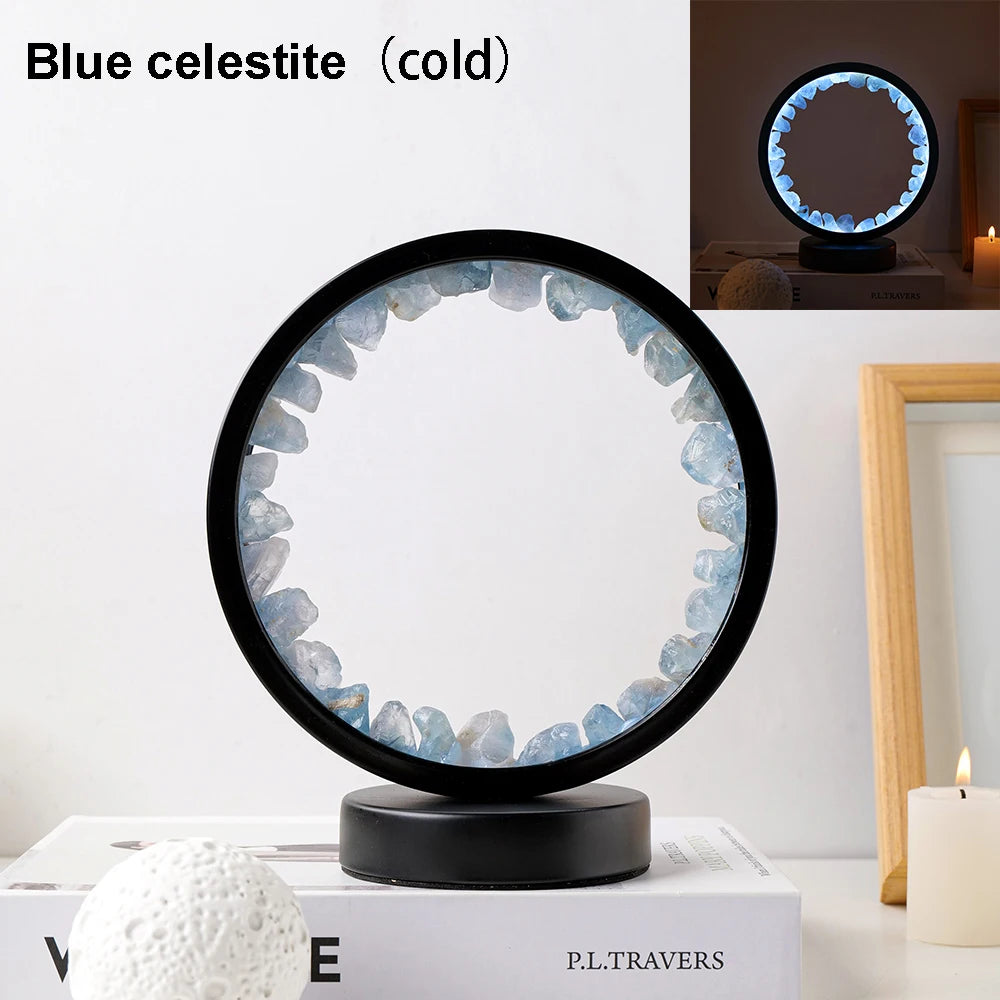 Lampe Cristal Naturel Rechargeable — Quartz & Améthyste