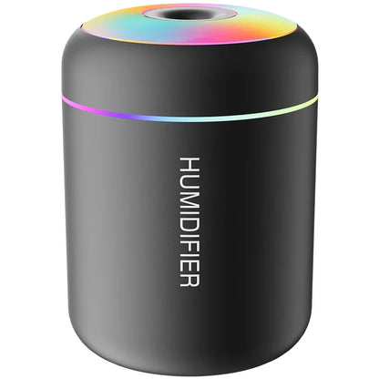 Mini Humidificateur d'Air Portable | Veilleuse LED Colorée & Brume Ultrasonique Silencieuse