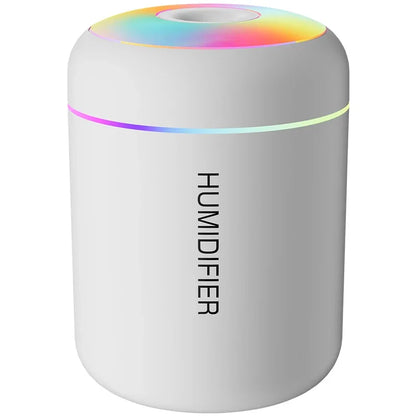 Mini Humidificateur d'Air Portable | Veilleuse LED Colorée & Brume Ultrasonique Silencieuse
